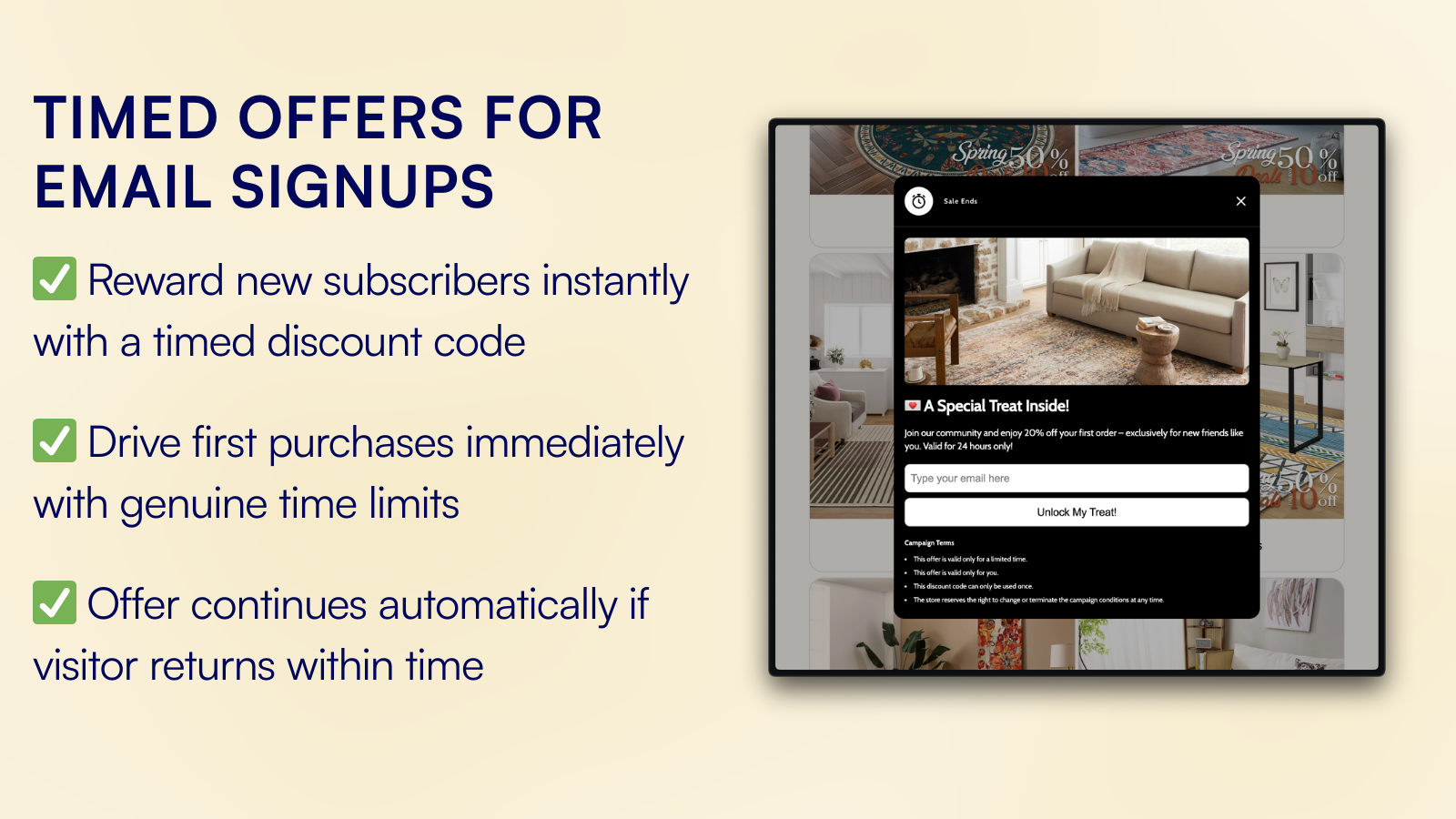 Email Collection Campaign with Countdown Timer on Shopify